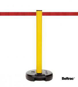 Poteau de balisage extérieur à lester (Jaune, sangle rouge 370cm) - BELTRAC OUTDOOR