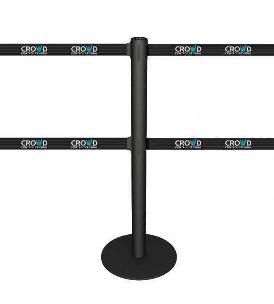Poteau de guidage noir à double sangle, vue 4