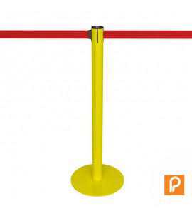 Poteau de guidage jaune, ici présenté avec une sangle rouge (nombreux autres coloris disponibles)