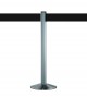 Wide Belt Queue Post 10cm Chrome Brushed Extend