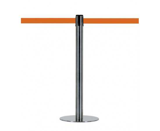 Gurtpfosten Chrom Poliert, Gurt orange