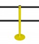 Poteau de guidage jaune à double sangle