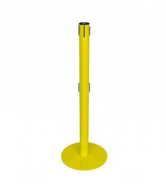 Poteau récepteur jaune pour double sangle