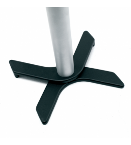Poteau à sangle (gris/argenté), socle en X, vue 2
