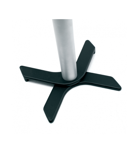 Poteau à sangle (gris/argenté), socle en X
