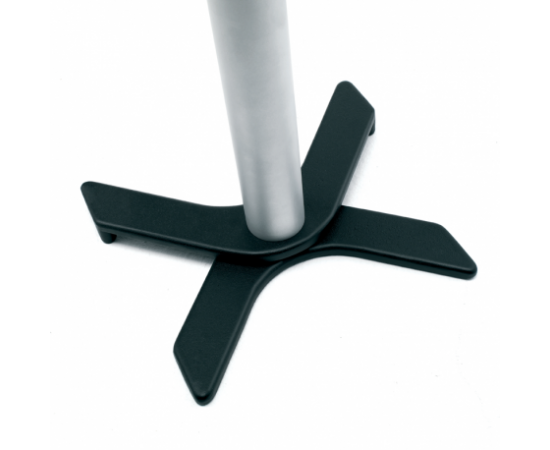 Poteau à sangle (gris/argenté), socle en X