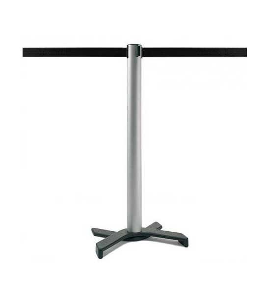 Poteau à sangle (gris/argenté), socle en X