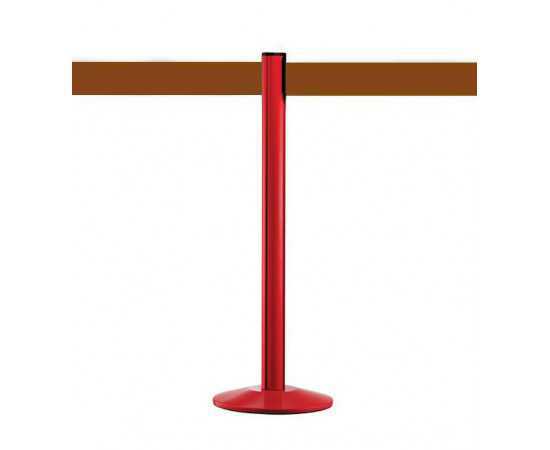 Afzetpaal met 10cm bruin band BELTRAC™, rood, EXTEND