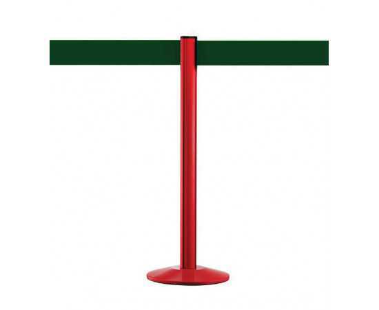 Colonnina segnapercorso nastro retrattile 10cm marrone, palo verde, Extend