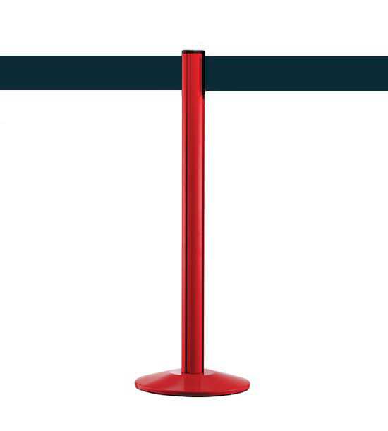Afzetpaal met 10cm donkerblauw band BELTRAC™, rood, EXTEND