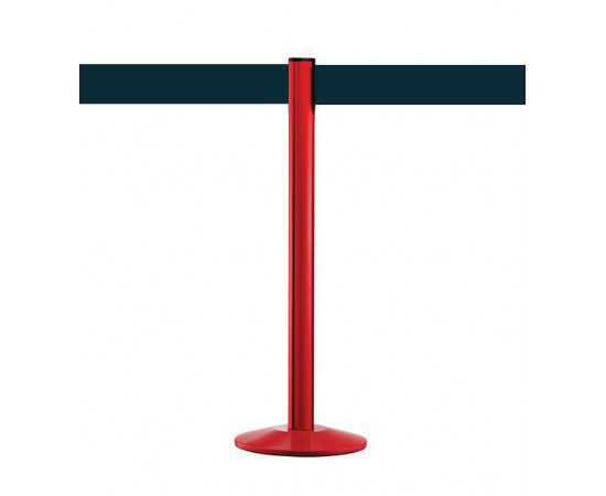 Afzetpaal met 10cm donkerblauw band BELTRAC™, rood, EXTEND