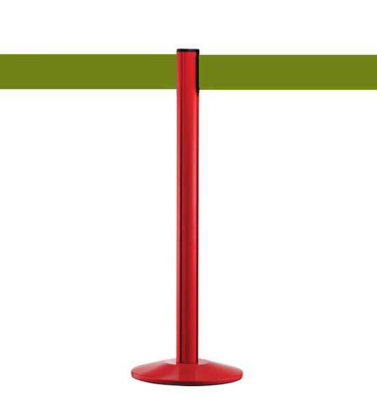 Guide file à sangle 10cm olive, poteau rouge, Extend