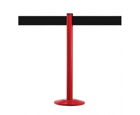 Afzetpaal met 10cm zwart band BELTRAC™, rood, EXTEND