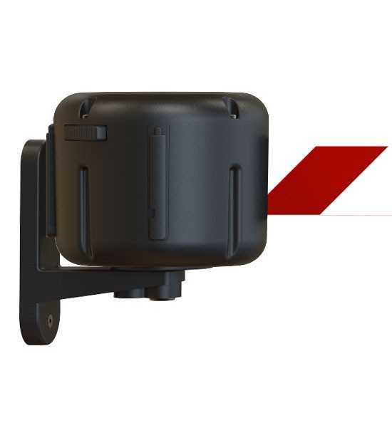 Wandhouder met trekband 7 of 10m - rood/wit lint