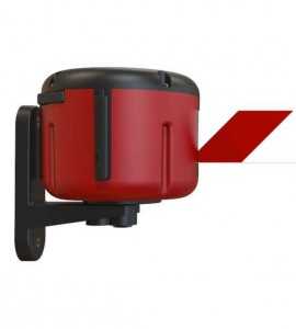 Wandhouder met trekband 7 of 10m - rood/wit lint