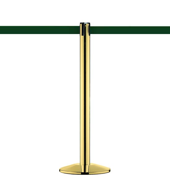 Poteau à sangle MODERN (Laiton), sangle verte Poteau à sangle MODERN (Laiton), sangle verte