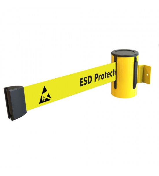 ESD sárga fali szalagkazetta, nyomtatott ESD Protected szalaggal