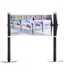 Poteau barrière à sangle personnalisable