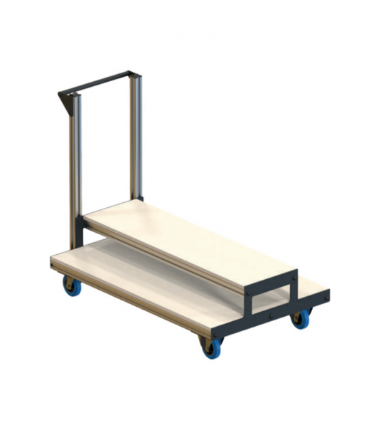 Transportwagen für 15 Leitpfosten.