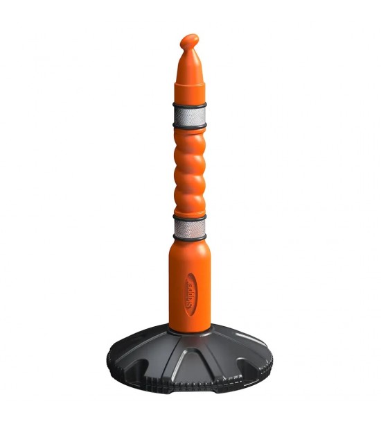 Poteau de guidage extérieur réfléchissant avec base lestable (Poteau + base)