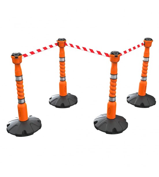 Poteau de guidage extérieur réfléchissant avec base lestable (Poteau + base)