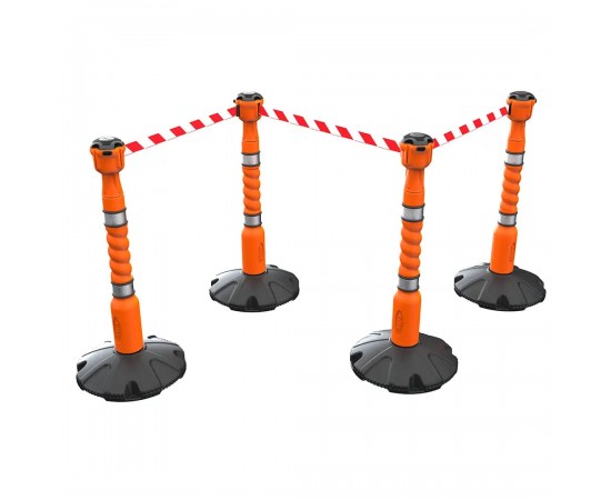 Poteau de guidage extérieur réfléchissant avec base lestable (Poteau + base)