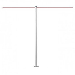 Poteau de musée à fixer (Argenté) - LINE FIX