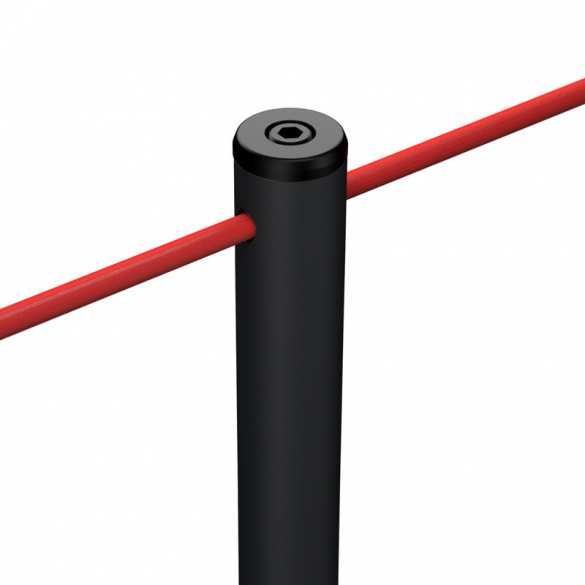 Poteau de protection d'œuvre à fixer (Noir) - LINE FIX