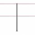 Absperrständer mit Doppelkordel zum Verschrauben (Schwarz) - LINE FIX DUAL