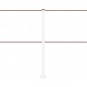 Afzetpaal met dubbel koord om vast te schroeven (Wit) - LINE FIX DUAL