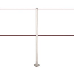 Poteau de délimitation à fixer (Inox brossé) - LINE FIX DUAL