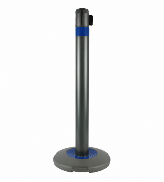 Skipper Q – Absperrpfosten mit Gurtband 3m Blau