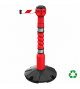 Poteau de sécurité Skipper™ rouge à sangle rétractable 9 m
