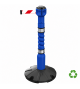 Poteau à sangle rétractable Skipper™ bleu 9 m avec base lestable
