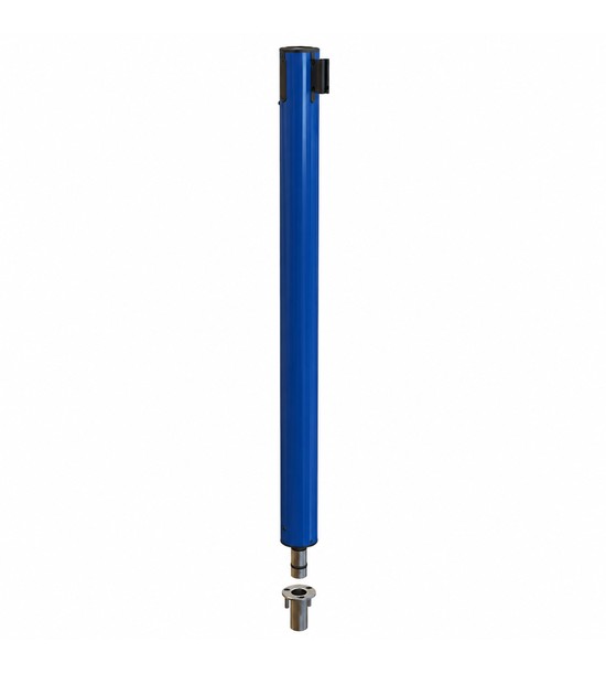 Poteau bleu de contrôle d'accès public