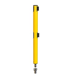 Poteau jaune bi-sangle à déploiement rapide
