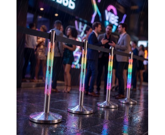 LED elterelő oszlop szalaggal (RGB)