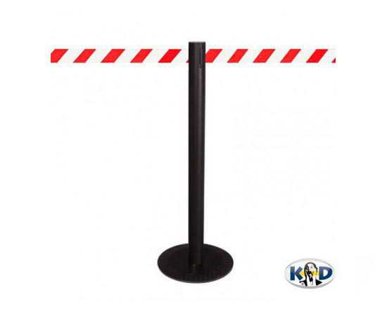 Poteau aluminium MASTER BLACK, sangle rouge/blanc