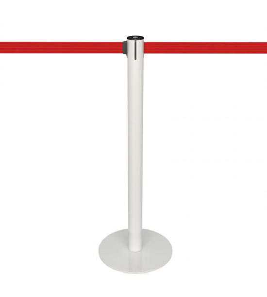 Poteau de balisage blanc
