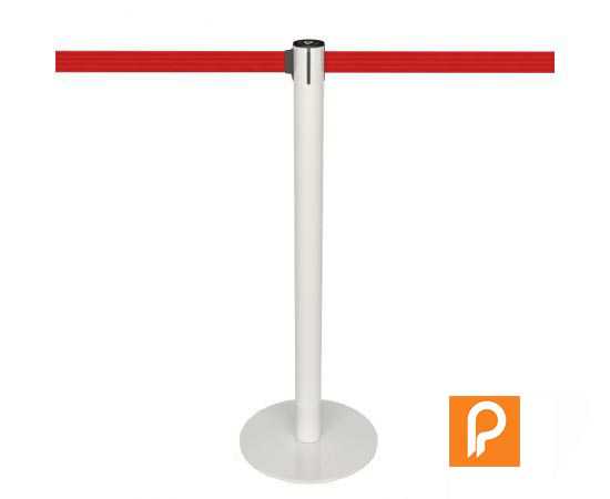 Poteau de balisage blanc
