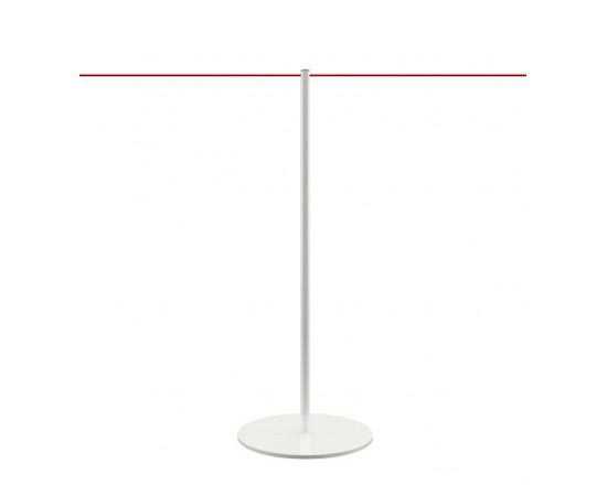Poteau à corde blanc pour musées et galeries d'art, cordon rouge (à commander séparément)