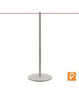 Afzetpaal met koord, chroom, LINE