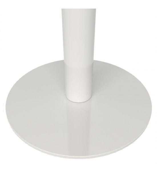 Poteau acier inox blanc laqué