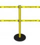 ESD Barrier Post with Double Retractable Belts