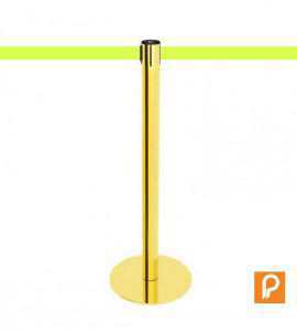 Poteau doré à sangle fluorescente Poteau doré à sangle fluorescente
