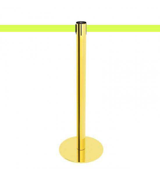 Poteau doré à sangle fluorescente Poteau doré à sangle fluorescente