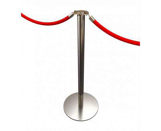 Poteau de balisage à cordon chromé Potelet™ (Cordons à commander séparément)