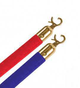 Velours afzetkoord met goud sluiting