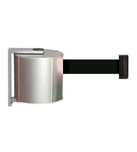 Barrière murale rétractable avec ceinture rétractable de 96 po (pouces) (1,  ceinture noire avec ceinture rouge)