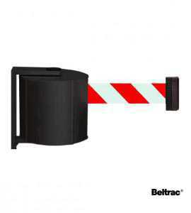 Boitier mural à sangle (12m ou 22m), Noir sangle rouge/blanc